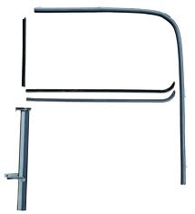 WINDOW CHANNEL KIT FORD 50-51 2 DR SEDAN & COUPE, With rigid division bar.