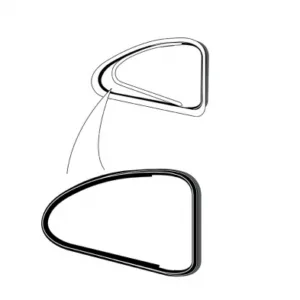 QTR WINDOW FRONT FORD MERCURY 50-51