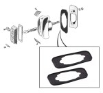 TAIL LIGHT HOUSING PADS FORD 41, PANEL TRUCK 48-56, PAIR