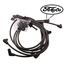 SPARK PLUG WIRE SET FORD 50-54, PICKUP 48-53, V8, Weatherproof moulded ends - FoMoCo