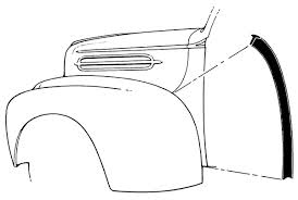 FENDER TO COWL SEAL PICKUP 42-47