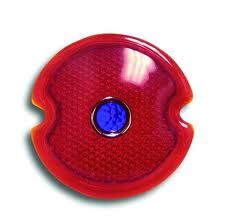 TAIL LIGHT LENS FORD 33-36, GLASS with BLUE DOT