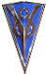 EMBLEM GRILLE FORD 34, "V8" CHROME/BLUE