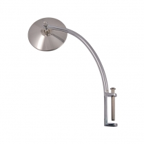 MIRROR OUTSIDE FORD 35-40, PICKUP 48-52  HINGE MOUNT, CHROME CURVED ARM, S/S HEAD, inc' H/WARE