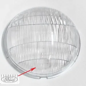 HEADLAMP LENS FORD 36, original type with Ford script