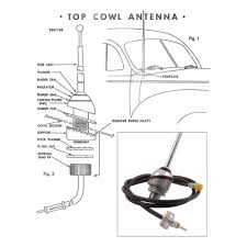 ANTENNA FORD 46-48, MERCURY 46-48, PICKUP 48-52 COWL MOUNT