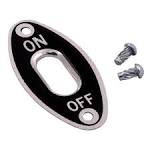 IGNITION SWITCH PLATE FORD 37-40, "ON/OFF"
