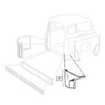 RUST REPAIR P/UP 48-52 COWL CAB CNR LH