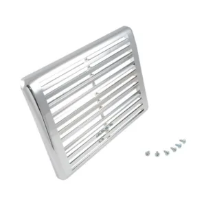 RADIO SPEAKER GRILLE PICKUP 48-50, Plastic, chrome plated. Hardware inc'
