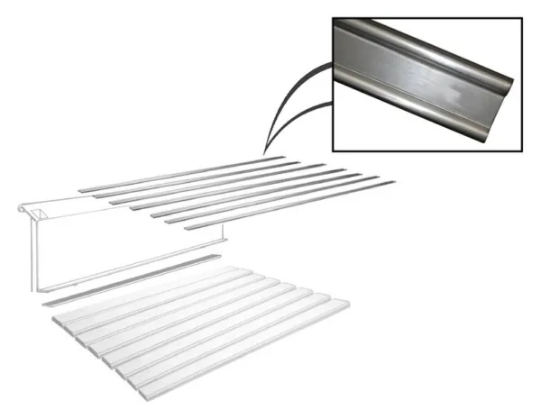 BED STRIPS PICKUP 48-72 COLD ROLLED (set of 7), 95" long with no holes punched.