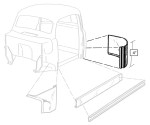 RUST REPAIR P/UP 48-52 CAB CNR LH REAR