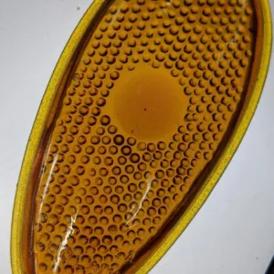 TAIL LIGHT LENS FORD 38-39 AMBER GLASS
