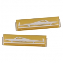 EMBLEM DOOR MOULDING FORD 49, PAIR
