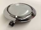 DOME LIGHT ASSY FORD 28-48, W/O Switch, Chrome housing with white glass lens.