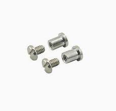 WINDSHIELD SLIDE ARM PIVOTS FORD 28-32, Bolt and nut set, Polished stainless.
