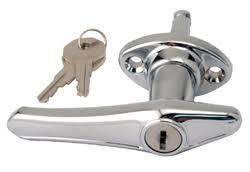 DOOR HANDLE OUTSIDE FORD 28-29, LOCKING with 2 keys