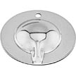 GRILLE CRANK HOLE COVER 28-29, S/Steel, with spring & rivet