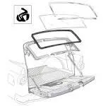 BACK WINDOW SEAL FORD 55-56, WAGON, Body #59 #79, with groove for chrome