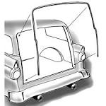 TAILGATE SEAL FORD 55-56, LIFTGATE ON BODY, Body #59 #79