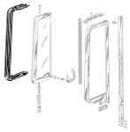 VENT WINDOW SEAL FORD 55-58, SEDAN 2 & 4 DR, WAGON & SEDAN DELIVERY