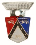 EMBLEM TRUNK LID FAIRLANE 55 "Ford Crest"