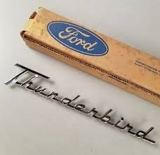 EMBLEM QUARTER PANEL THUNDERBIRD 55-56, "Thunderbird" NOS limited supply