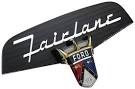 EMBLEM TRUNK LID FORD 56, PLASTIC INSERT "Fairlane"