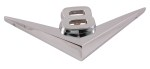 EMBLEM GRILLE PICKUP 56 "V8" CHROME, F100/F500/F600