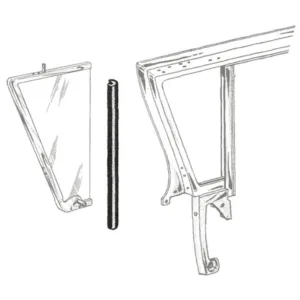 VENT BACK EDGE FORD 57-58 US , 2 & 4 DOOR HARDTOP WITH POST