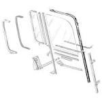 DOOR GLASS RUN PICKUP 57-60
