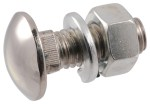 BUMPER BOLT FORD 49-67, 7/16" x 1.25" NC, S/S inc' nut & washer