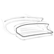 BACK WINDOW SEAL FORD 52-54, SEDAN without groove for chrome trim.