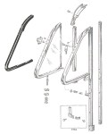 VENT WINDOW SEAL FORD 52-54, SEDAN & UTE