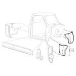 RUST REPAIR P/UP 53-56 COWL CAB CNR, 21" RH