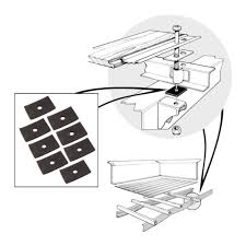 BED TO FRAME PAD KIT PICKUP 53-56, set of 8 pads