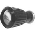 KNOB CIGAR LIGHTER, Black with silver insert.