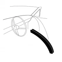 WINDSHIELD POST DASH SEAL GAL 63-64 H/T, Also FALCON XM-XP HARDTOP