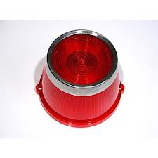 TAIL LIGHT LENS FAIRLANE 63, without backup, with chrome ring (US)  NLA