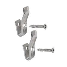 COAT HOOK MUSTANG 65-66, COUPE Chrome with screws (PAIR)