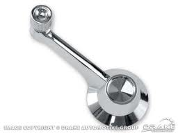 WINDOW CRANK HANDLE MUSTANG 64-65, T-BIRD 64-66, CHROME