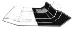 FLOOR MAT PICKUP 65-72, Low hump 5". NOT beside seats