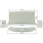 HEADLINER PICKUP 65-66, (grey chiclen track as original) 4 piece PERFORATED