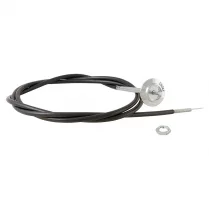 CHOKE CABLE PICKUP 61-79, with chrome bezel, less knob