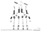 BRAKE HARDWARE KIT 64-73, 9" , Kit includes parts for both FRONT wheels.