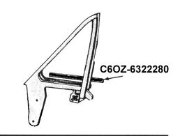 VENT FRAME TO DOOR SEAL MUSTANG 67-68, FAIRLANE 66-67 H/TOP & CONVERT