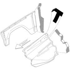 SPLASH APRON FENDER TO HINGE SUPPORT PICKUP 67-72, F100-F350 (pair)