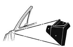 VENT WINDOW TO DOOR SEAL MUSTANG 67-68, COUGAR 67-68