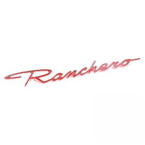 EMBLEM FENDER RANCHERO 68-69, "Ranchero" script RED AS ORIGINAL