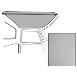 HEADLINER PICKUP 67-72 F100-750, GREY PERFORATED, 57.5" x 31". OVERSIZE SHIPPING.