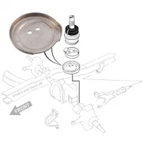 SPRING SEAT BRONCO 71-77, PICKUP 71-75 F100 4x4, LOWER COIL BOTTOM PLATE